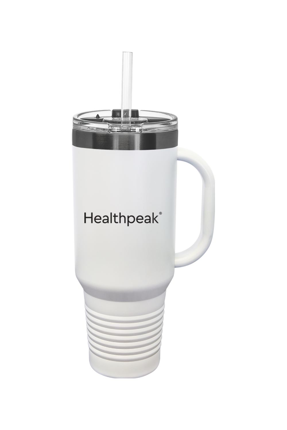 40 oz. ION-Plated Travel Mug with Handle, Straw Included